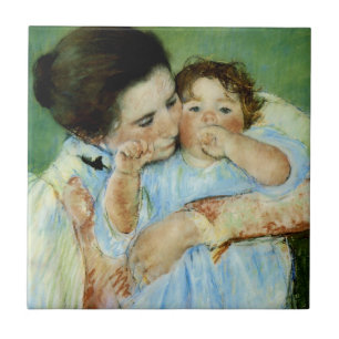 Carreau Mère et enfant par Mary Cassat