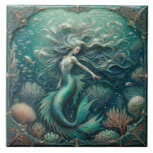 Carreau Mermaid's Enchanted Reef - Timeless Sea Tile