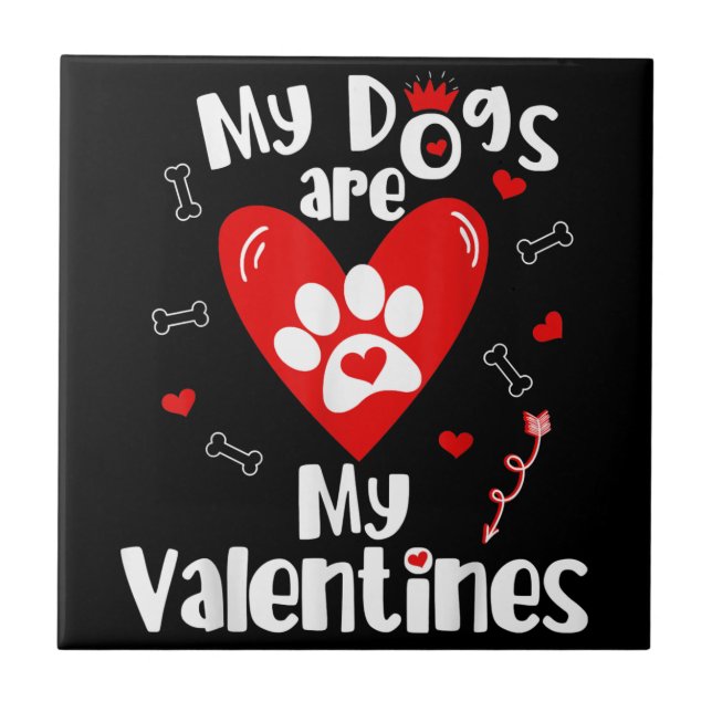 Carreau Mes Chiens sont Ma Chemise Valentin - Saint Valent (Devant)