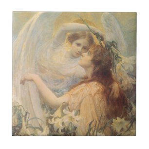 Carreau Message d'Angel de George Swinstead, Art Vintage
