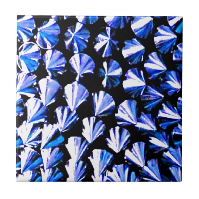 Carreau Métal argenté bleu pointu (Devant)