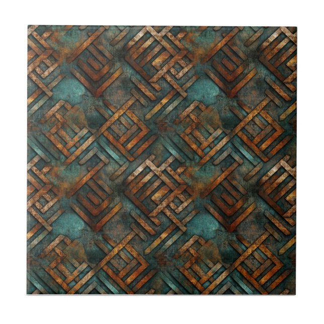 Carreau Métal en fer rouillé (Devant)