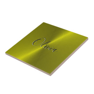 Carreau Métal jaune brillant