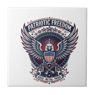 Carreau Metal Patriotique Ailes Patriot Musique Rock Metal