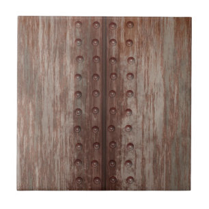 Carreau Métal rouillé riveté sale