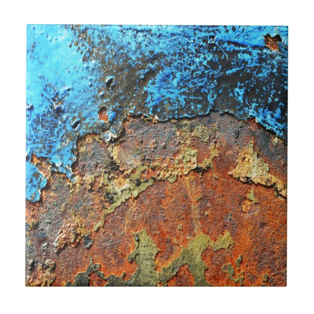 Carreau Metall texturisé de rouille (Devant)