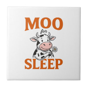 Carreau Meugler Pour Dormir Mignon Vache Design De T-Shirt
