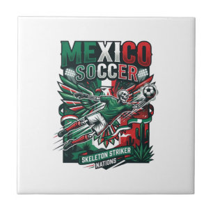Carreau Mexico Football Squelette Attaquant Nations Premiu