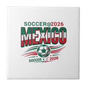 Carreau Mexique Football 2026 Football Gras Pays Typograph