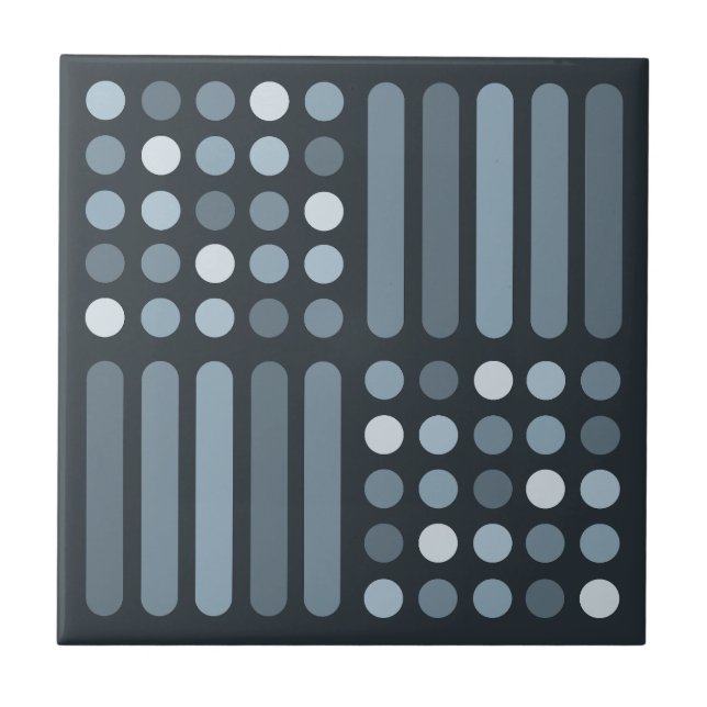 Carreau Mi-siècle Circles modernes Lignes Ardoise (Devant)