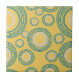 Carreau Mi-siècle moderne Cercle jaune