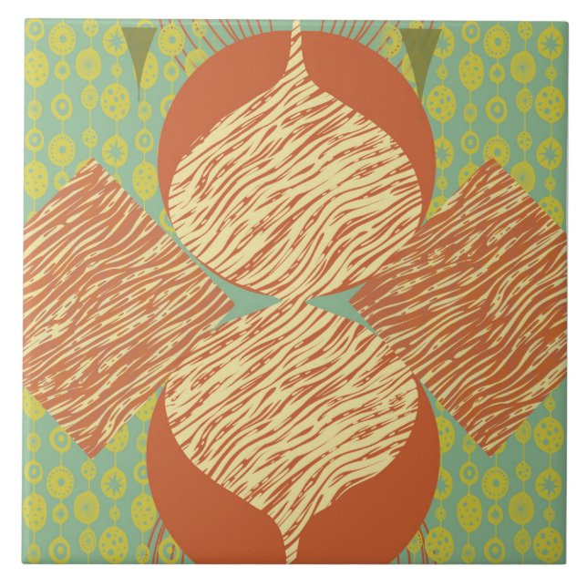 Carreau Mi-siècle moderne géométrique (Devant)