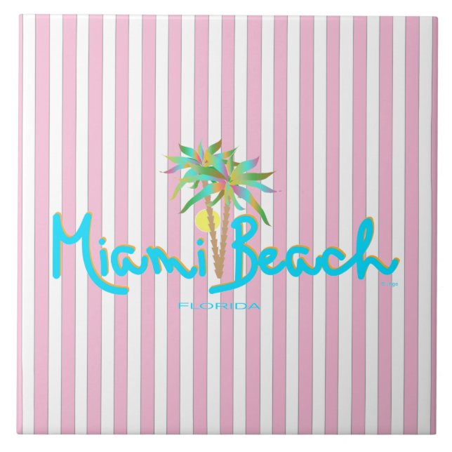 Carreau Miami Beach, Floride Je Vous Aime (Devant)