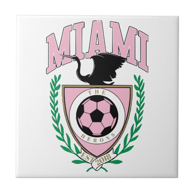 Carreau Miami Soccer de style universitaire  (Devant)