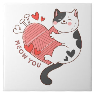 Carreau Miaou Toi Joli Chat Saint-Valentin