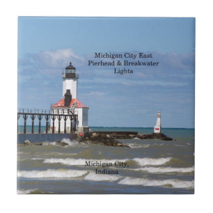 Carreau Michigan City East Pier & Breakwater Lights