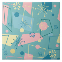 Mid-Century Modern Atomic Retro Design in Teal