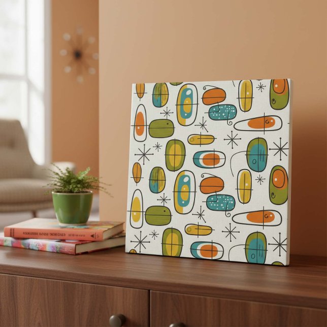 Carreau Mid-Century Modern Boomerang Pattern #9 ID1224 (Créateur téléchargé)