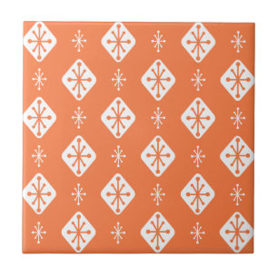 Carreau Midcentury Starburst Diamonds Orange