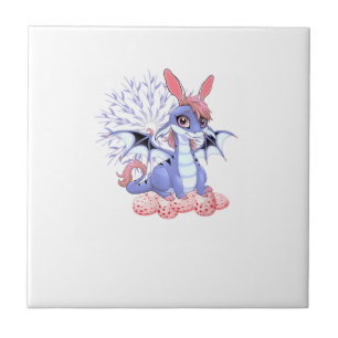 Carreau Mignon Anime Dragon Lapin T-Shirt de Pâques Petite