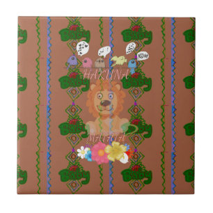 Carreau Mignon bébé roi lion drôle Hakuna Matata dernier b