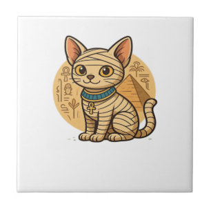 Carreau Mignon Chat Momie � Vêtement Oversized Art Egypte