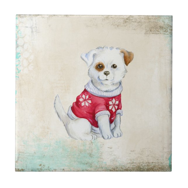 Carreau Mignon chiot domestique adorable (Devant)