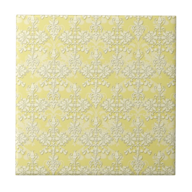 Carreau Mignon Damassé Jaune (Devant)