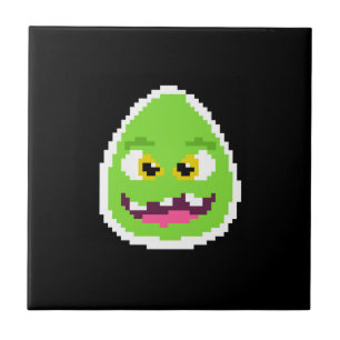 Carreau Mignon monstre d'œuf pixélisé