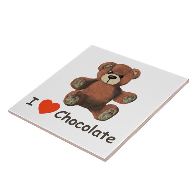 Carreau Mignonne I Coeur (Amour) Chocolat Teddy Ours (Côté)
