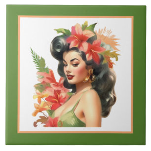 Carreau Mignonne plage Hawaiian lady