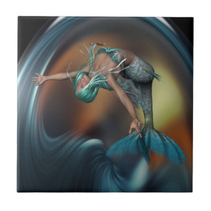 Carreau Mignonne Sirène Baignade Joyeuse