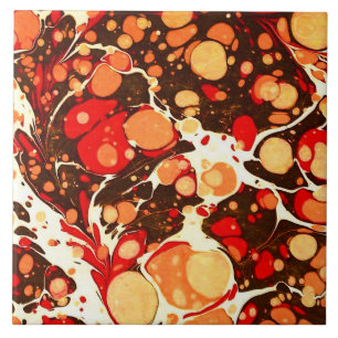 Carreau Mignons rouge brun orange pierres abstraites