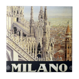 Carreau Milano Italie Cathédrale Gothique Duomo Voyage Vin