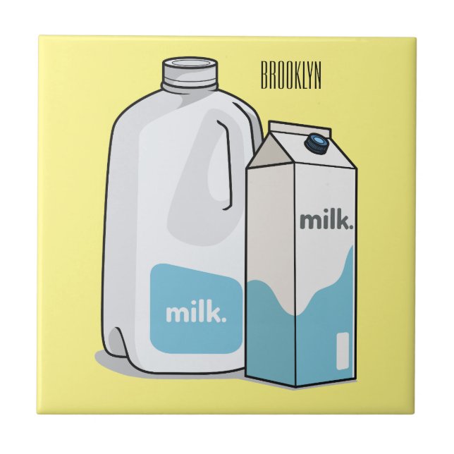 Carreau Milk cartoon illustration (Devant)