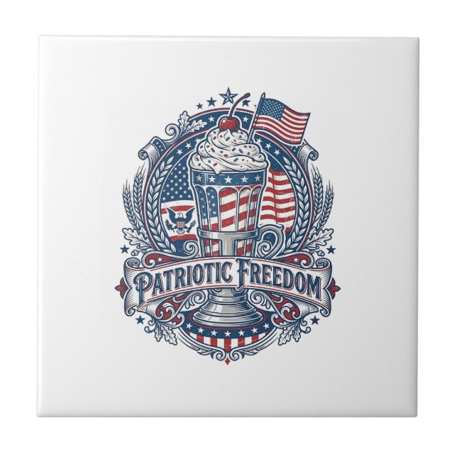 Carreau Milkshake Patriotique Americana (Devant)