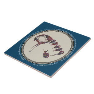 Carreau Mimbres Poterie Design Grue Manger Poisson