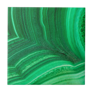 Carreau Minéral de malachite vert brillant