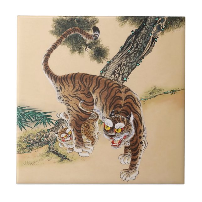 Carreau Minhwa Tigre laid Koreen  (Devant)