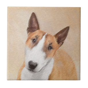 Carreau Miniature Taureau Terrier Peinture - Joli Original
