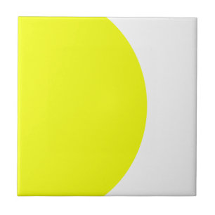 Carreau Minimalisme Abstrait Art jaune blanc