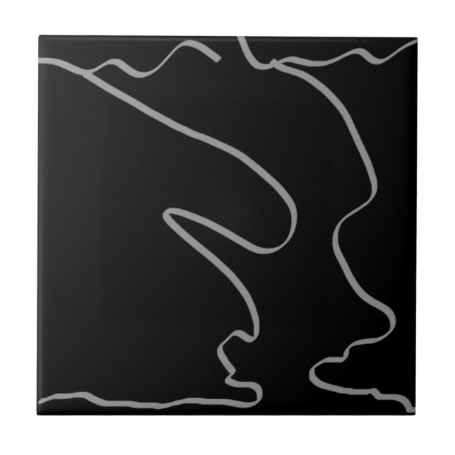 Carreau Minimalisme Abstrait de l'art (Devant)