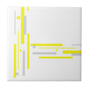 Carreau Minimalisme Art Abstrait gris jaune
