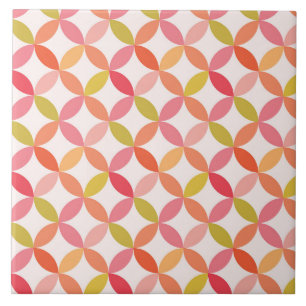 Carreau Minimaliste moderne milieu du XXe siècle rose
