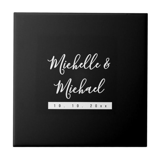 Carreau Minimaliste noir professionnel moderne (Devant)