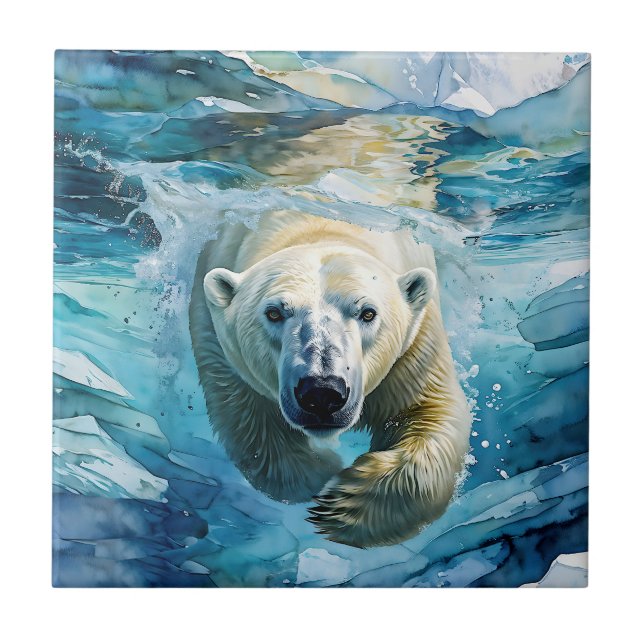 Carreau Mirage arctique : Le Monarque de la natation (Devant)