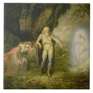 Carreau Miranda, Prospero et Ariel, "de la tempête" par