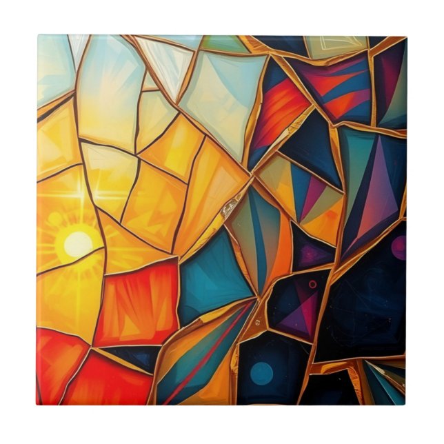 Carreau Miroir géométrique B (Devant)