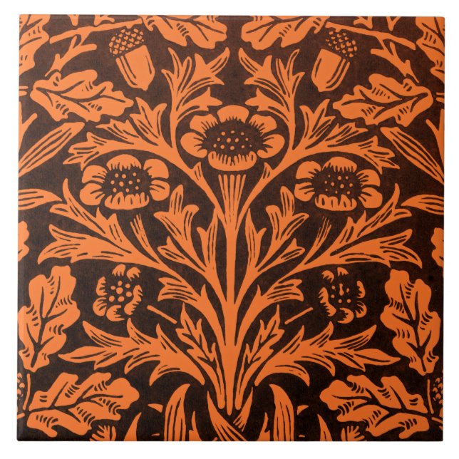 Carreau Mirrors's Acorns et feuilles de chêne & motifs flo (Devant)