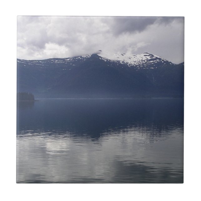Carreau Misty Alaskan Sea dans les tons bleu (Devant)